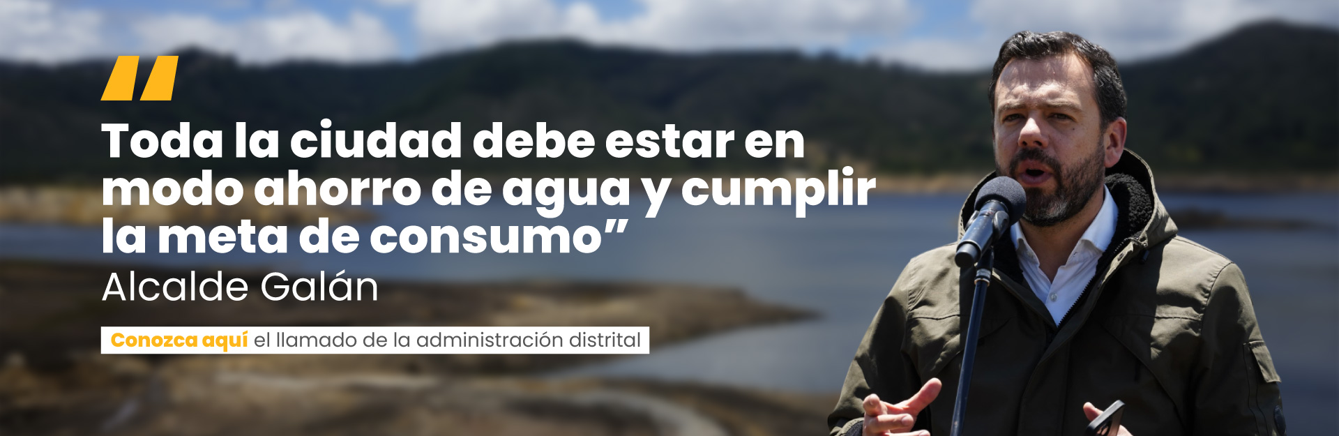 "Toda la ciudad debe estar en modo ahorro de agua y cumplir la meta de consumo”: alcalde Galán