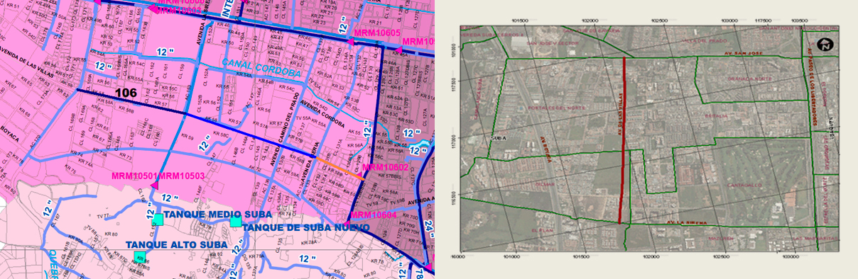 Mapa de Construcción de la línea Avenida Villas tramo II